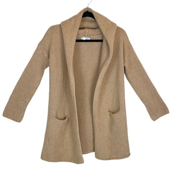 Sablyn Collette Cashmere Chunky Knit Cardigan Sweater Tan Size M - Picture 2 of 10